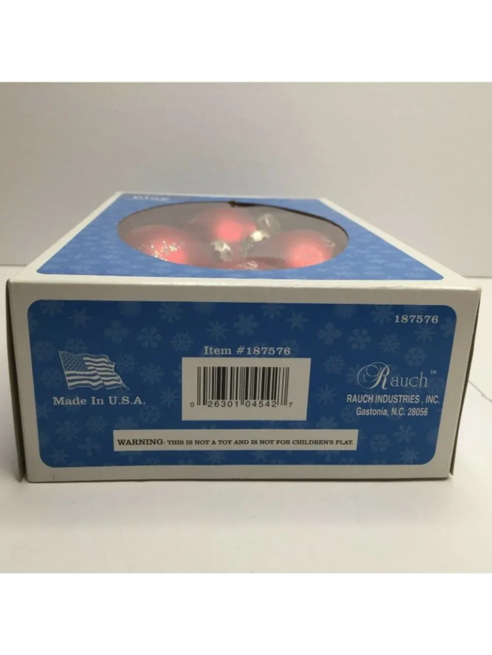Holiday Living Play 4 Matte Red Glass Ball Christmas Tree Ornaments Frosted Tree